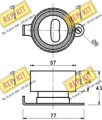 REPKIT RKT1136 - Натяжна ролик, ремінь ГРМ autozip.com.ua