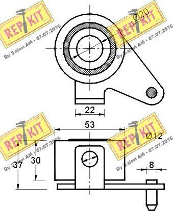 REPKIT RKT1137 - Натяжна ролик, ремінь ГРМ autozip.com.ua