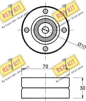 REPKIT RKT1127 - Натягувач ременя, клинові зуб. autozip.com.ua