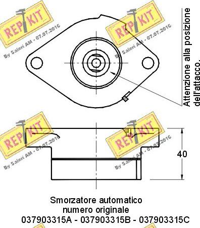 REPKIT RKT1822 - Натягувач ременя, клинові зуб. autozip.com.ua