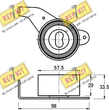 REPKIT RKT1350 - Натяжна ролик, ремінь ГРМ autozip.com.ua