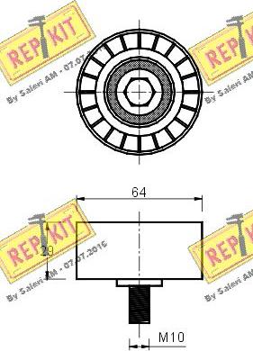 REPKIT RKT1381 - Паразитний / Провідний ролик, зубчастий ремінь autozip.com.ua