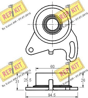 REPKIT RKT1330 - Натяжна ролик, ремінь ГРМ autozip.com.ua