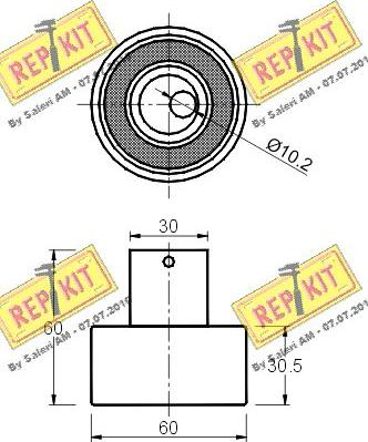 REPKIT RKT1337 - Натяжна ролик, ремінь ГРМ autozip.com.ua