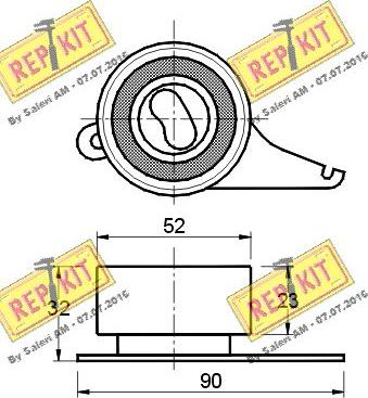 REPKIT RKT1322 - Натяжна ролик, ремінь ГРМ autozip.com.ua