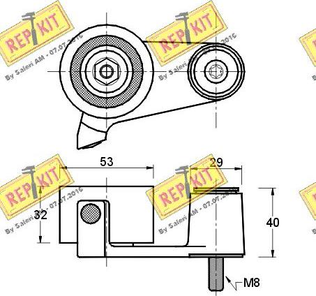 REPKIT RKT1209 - Натяжна ролик, ремінь ГРМ autozip.com.ua