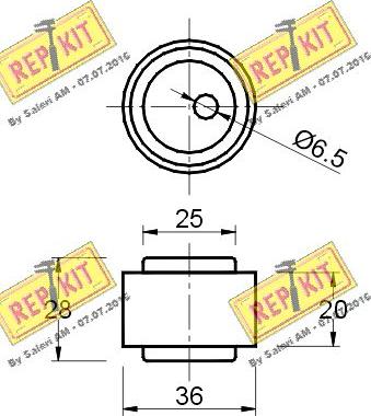 REPKIT RKT1205 - Паразитний / Провідний ролик, зубчастий ремінь autozip.com.ua