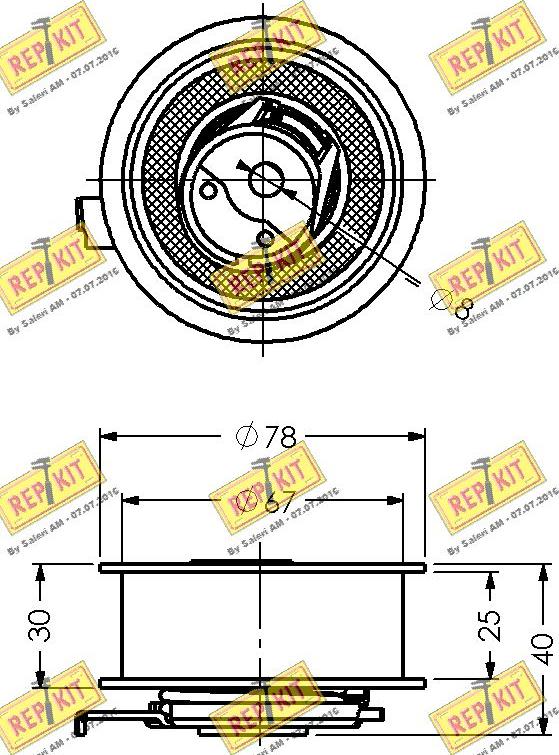 REPKIT RKT1792 - Натяжна ролик, ремінь ГРМ autozip.com.ua