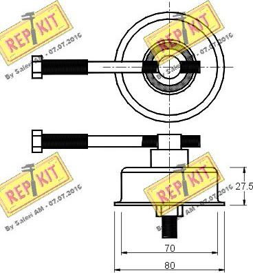 REPKIT RKT1762 - Натягувач ременя, клинові зуб. autozip.com.ua