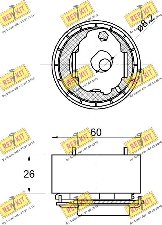 REPKIT RKT3660 - Натяжна ролик, ремінь ГРМ autozip.com.ua