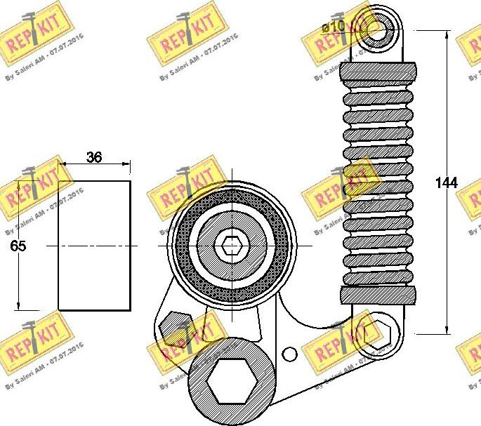 REPKIT RKT3610 - Натягувач ременя, клинові зуб. autozip.com.ua