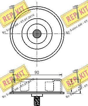 REPKIT RKT3139 - Паразитний / провідний ролик, поліклиновий ремінь autozip.com.ua