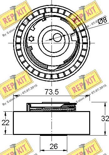 REPKIT RKT3399 - Натяжна ролик, ремінь ГРМ autozip.com.ua