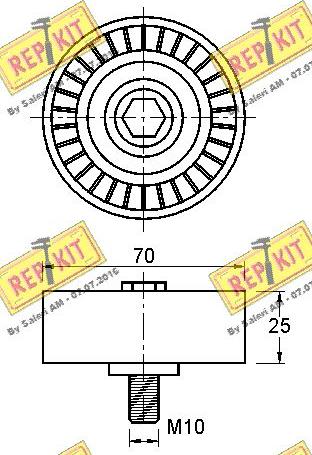 REPKIT RKT3340 - Паразитний / Провідний ролик, зубчастий ремінь autozip.com.ua