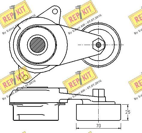 REPKIT RKT3254 - Натягувач ременя, клинові зуб. autozip.com.ua