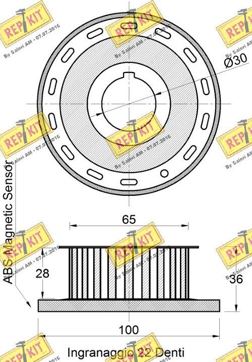 REPKIT RKT3765 - Шестерня, колінчастий вал autozip.com.ua