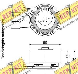 REPKIT RKT3789 - Натяжна ролик, ремінь ГРМ autozip.com.ua