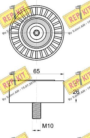 REPKIT RKT3774 - Паразитний / провідний ролик, поліклиновий ремінь autozip.com.ua