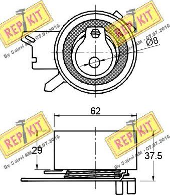 REPKIT RKT2909 - Натяжна ролик, ремінь ГРМ autozip.com.ua