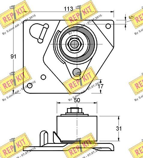 REPKIT RKT2542 - Натяжна ролик, ремінь ГРМ autozip.com.ua