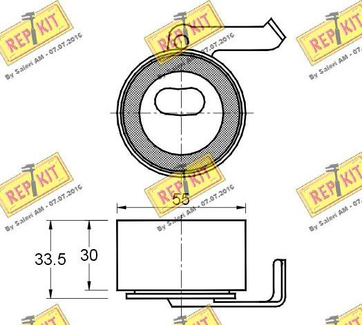 REPKIT RKT2587 - Натяжна ролик, ремінь ГРМ autozip.com.ua