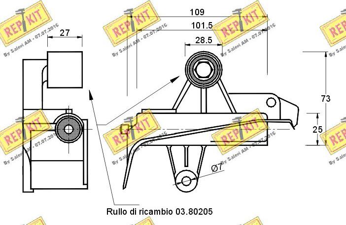 REPKIT RKT2147 - Успокоитель, зубчастий ремінь autozip.com.ua