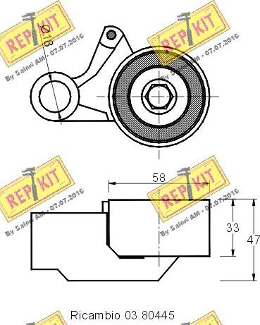 REPKIT RKT2165 - Натяжна ролик, ремінь ГРМ autozip.com.ua