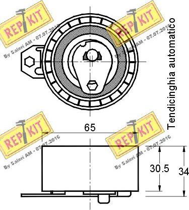 REPKIT RKT2110 - Натяжна ролик, ремінь ГРМ autozip.com.ua