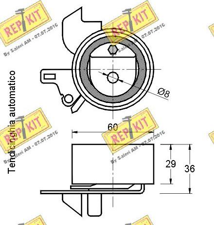 REPKIT RKT2209 - Натяжна ролик, ремінь ГРМ autozip.com.ua