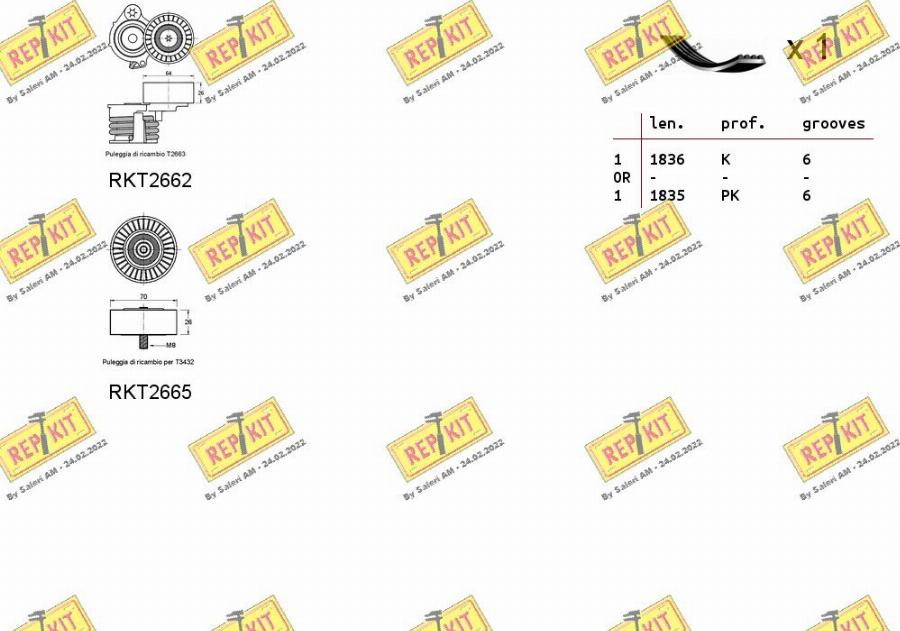 REPKIT RKTA0042 - Поликлиновий ремінний комплект autozip.com.ua