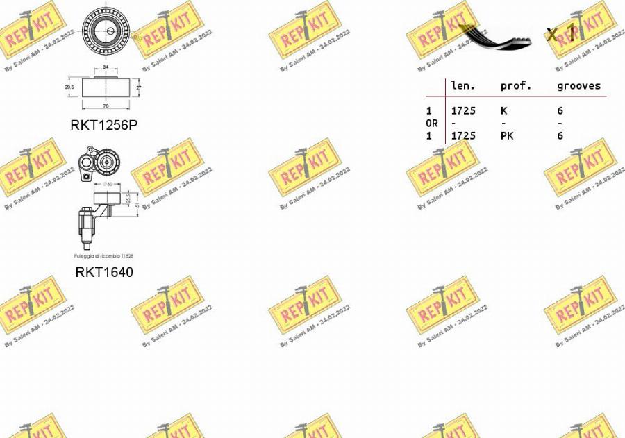 REPKIT RKTA0055 - Поликлиновий ремінний комплект autozip.com.ua