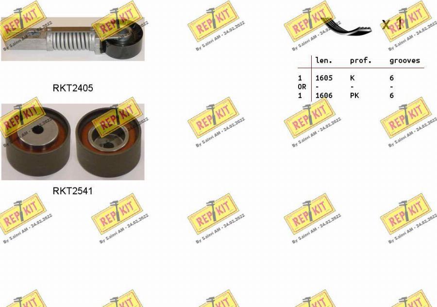 REPKIT RKTA0003 - Поликлиновий ремінний комплект autozip.com.ua