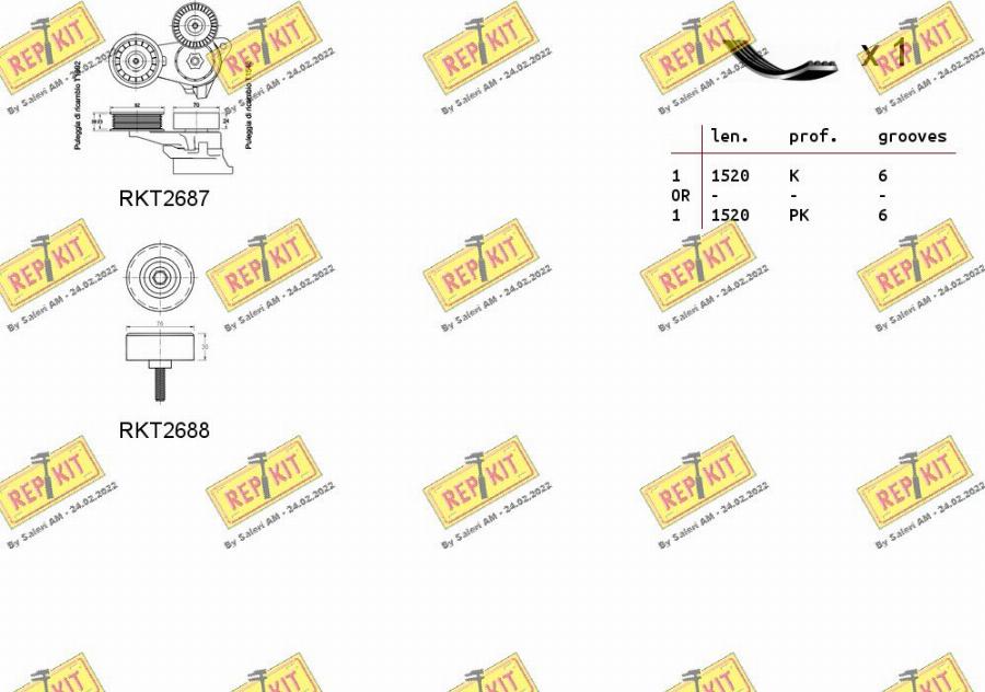 REPKIT RKTA0010 - Поликлиновий ремінний комплект autozip.com.ua