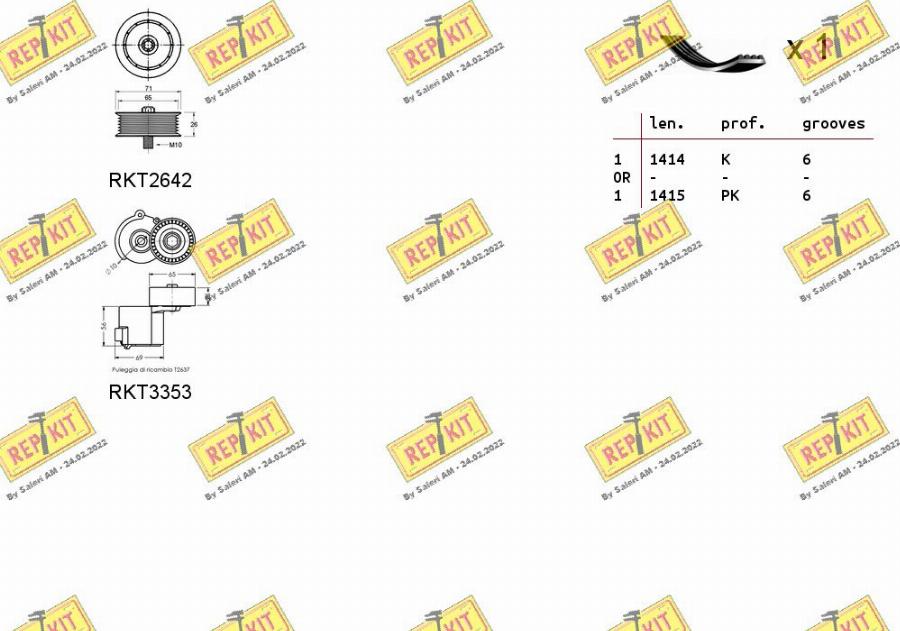 REPKIT RKTA0105 - Поликлиновий ремінний комплект autozip.com.ua