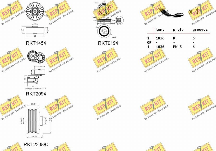 REPKIT RKTA0102 - Поликлиновий ремінний комплект autozip.com.ua