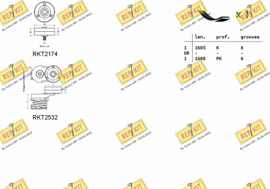 REPKIT RKTA0117 - Поликлиновий ремінний комплект autozip.com.ua