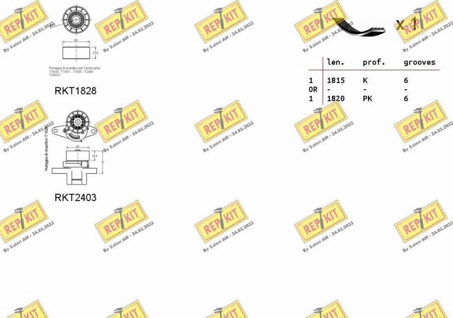 REPKIT RKTA0125 - Поликлиновий ремінний комплект autozip.com.ua