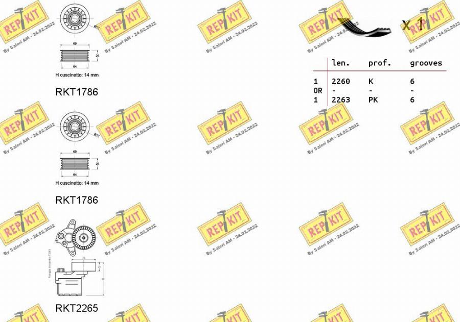 REPKIT RKTA0127 - Поликлиновий ремінний комплект autozip.com.ua