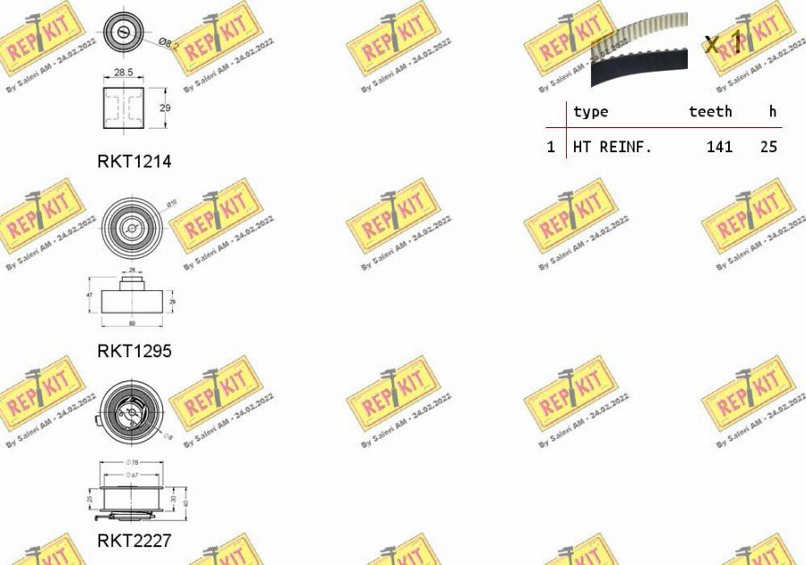 REPKIT RKTK0958 - Комплект ременя ГРМ autozip.com.ua