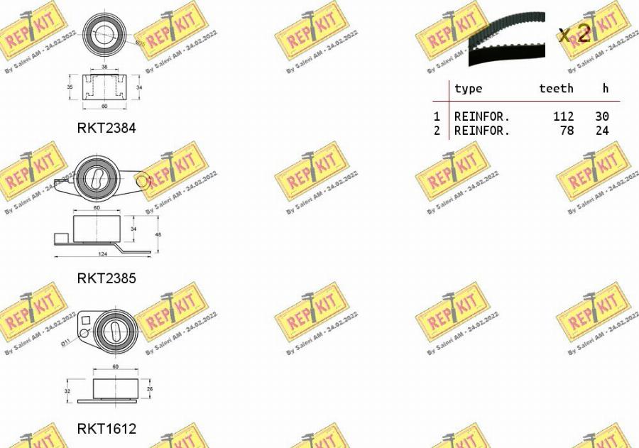 REPKIT RKTK0952C - Комплект ременя ГРМ autozip.com.ua