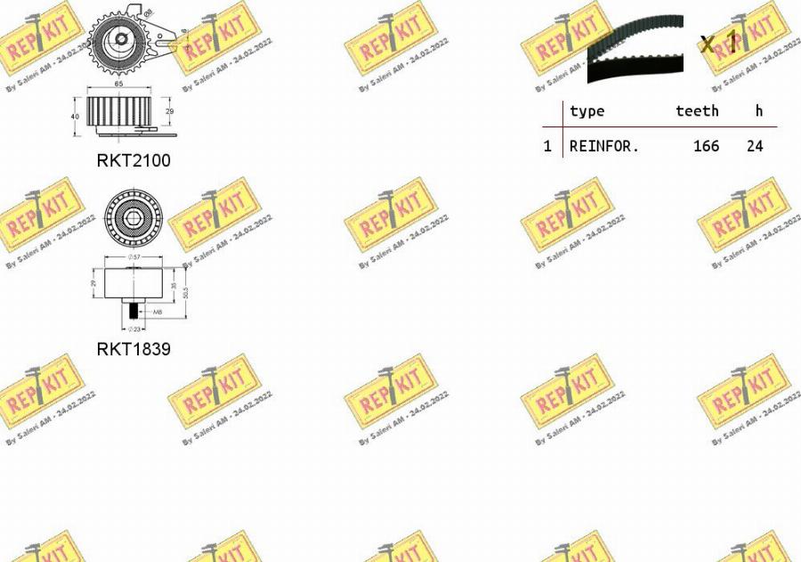 REPKIT RKTK0906 - Комплект ременя ГРМ autozip.com.ua