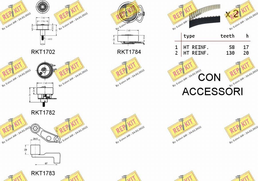 REPKIT RKTK0919 - Комплект ременя ГРМ autozip.com.ua