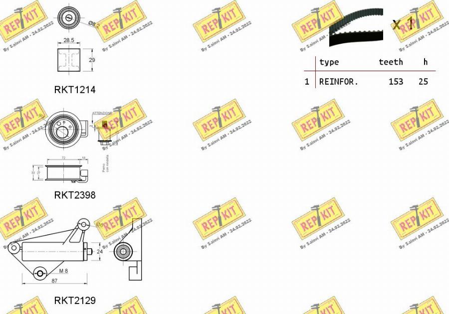 REPKIT RKTK0911C - Комплект ременя ГРМ autozip.com.ua