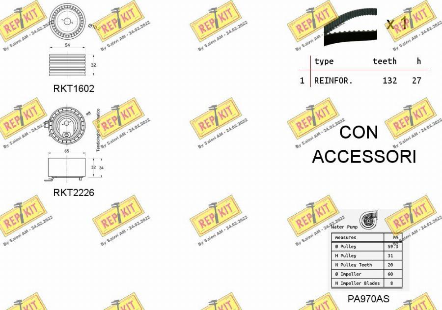 REPKIT RKTK0912PA - Водяний насос + комплект зубчатого ременя autozip.com.ua