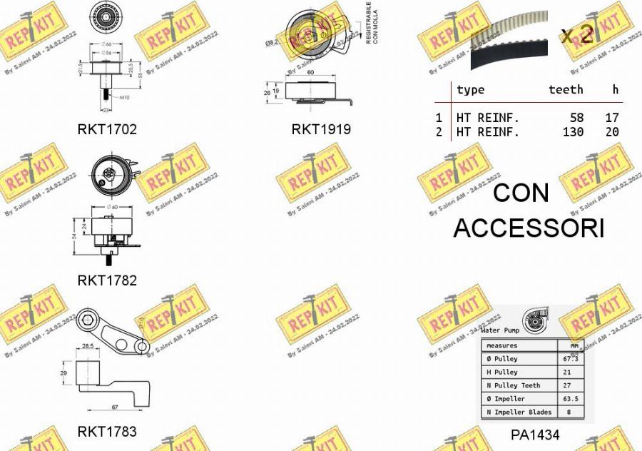 REPKIT RKTK0939PA - Водяний насос + комплект зубчатого ременя autozip.com.ua