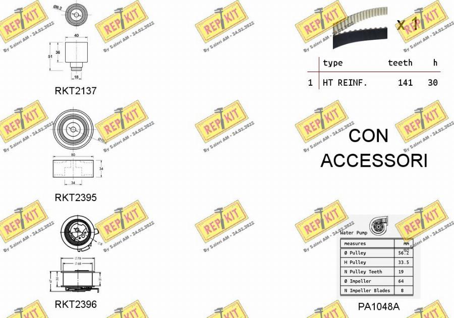 REPKIT RKTK0929PA - Водяний насос + комплект зубчатого ременя autozip.com.ua