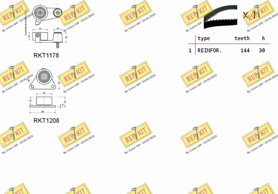 REPKIT RKTK0896 - Комплект ременя ГРМ autozip.com.ua