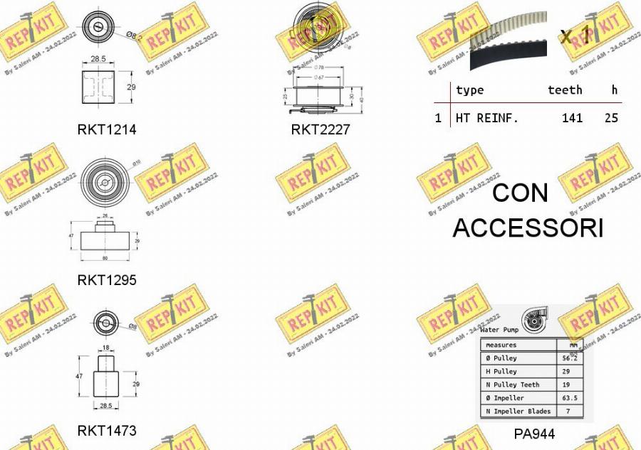 REPKIT RKTK0865PA - Водяний насос + комплект зубчатого ременя autozip.com.ua