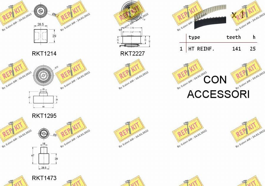 REPKIT RKTK0865 - Комплект ременя ГРМ autozip.com.ua