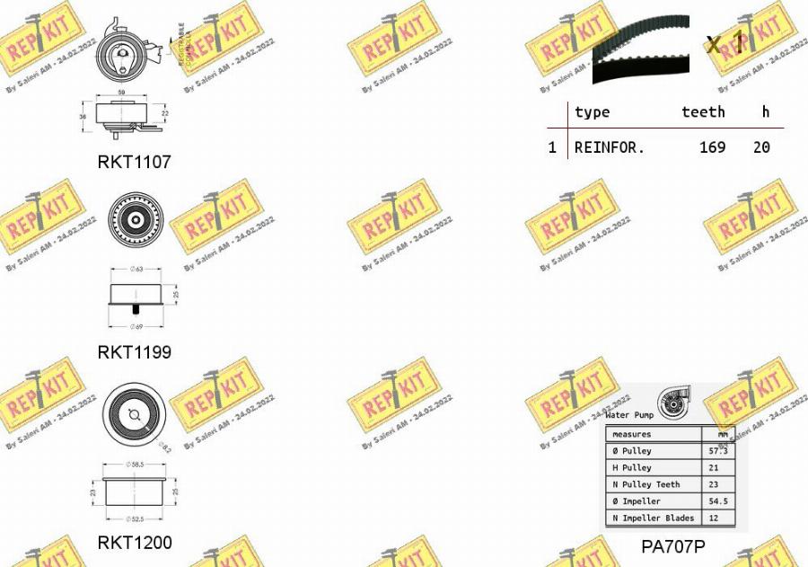 REPKIT RKTK0810PA - Водяний насос + комплект зубчатого ременя autozip.com.ua